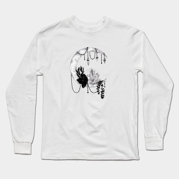 moon Long Sleeve T-Shirt by MOKO